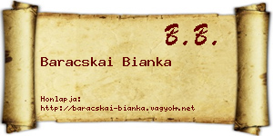Baracskai Bianka névjegykártya