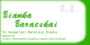 bianka baracskai business card